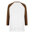 thumbnail image 3 of Hauts à Manches 3/4 pour Femmes Hauts Décontractés à Manches Raglan Col en V Tuniques Basiques Blouses Été 2025, 3 of 5