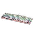 thumbnail image 4 of Miulika Clavier de Jeu Mécanique USB à DEL Rétroéclairé Arc-en-Ciel Filaire pour Windows Blanc, 4 of 9