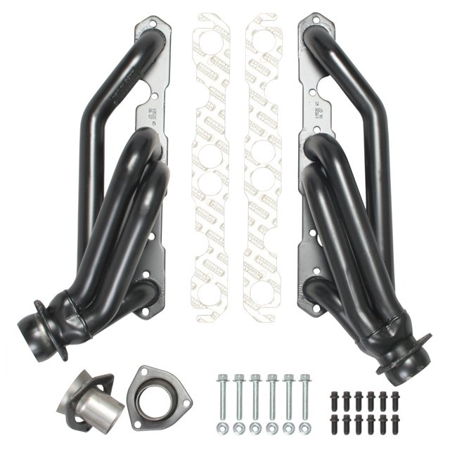 Hedman Hedders Collecteur d'Échappement 69520 Swap de Moteur; Sortie de Châssis de Style Shortie; Tubes Primaires de 1-1/2 Pouce de Diamètre; Collecteurs de 2-1/2 Pouce de Diamètre; Acier Naturel
