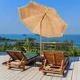 thumbnail image 4 of Gymax Parasol de Plage Tiki en Chaume de 6,5 Pi pour Extérieur, Parasol de Patio avec Inclinaison Réglable, 4 of 10