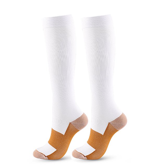 Miqool Bas de Compression pour Femmes et Hommes, Soutien de la Circulation, Bas de Compression Jusqu'au Genou pour Athlétisme, Course, Cyclisme, Vol, Grossesse, Récupération, Infirmières