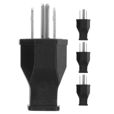 4Pcs Electric Plug Straight Blade Angle Plug 15A 125V Extension Cord Plug (US Plug)