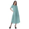 thumbnail image 2 of Moomaya Robes d'Été Imprimées pour Femmes à Manches Courtes en Coton Flex Robe de Soirée, 2 of 5