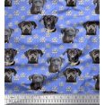 thumbnail image 1 of Soimoi Polyester Crepe Fabric Lotus & Dog Face Print Fabric by The Yard 42 Inch Wide, 1 of 5