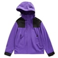 thumbnail image 1 of Timegard Jackets for Women Plus Size Hoodies Color Block Windbreaker Coat Active Hiking Outdoor Fall Winter, 1 of 2