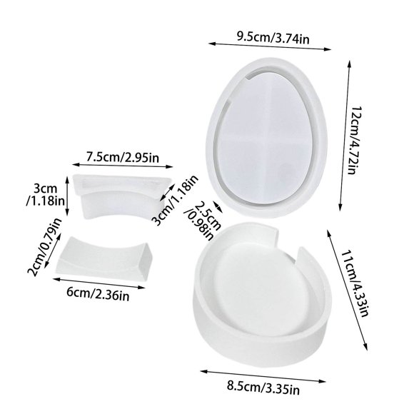 JJKBVCLO Silicone Easter Silicone Easter Bunny Silicone Casting Easter Silicone Easter Egg Plaster Casting Easter Bunny Epoxy Resin Silicone Easter Crafts