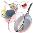 thumbnail image 1 of Greater Goods Chef's Grade Ceramic Nonstick Cookware Set - 12 Piece, Pots and Pans Set with Lids, Pink, 1 of 4