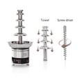 thumbnail image 4 of Chocolate Fountain Stainless Steel Chocolate Waterfall Machine Melting Warming Function 4/5/6/7 Tiers Commercial Use ,Widely Used, 4 of 7