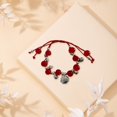 thumbnail image 4 of Dvkptbk Bracelet Chineses-Style Fus Card Hand-Woven Double Red Rope Bells Bracelet Gift Jewelry, 4 of 4