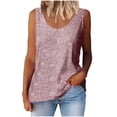 thumbnail image 2 of UPPADA Camisoles à Paillettes pour Femmes Scintillantes Sans Manches Hauts de Fête Col Ras du Cou Chemises Décontractées Chics Tenue de Boîte de Nuit à Paillettes Hauts de Sortie Liquidation, 2 of 6