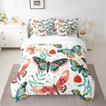 thumbnail image 2 of YST Butterfly Bedding Set Full 7 Pcs Colorful Moth Comforter Set With Sheet Set Garden Botanical Flower Bed In A Bag For Kids Girls Women Reversible Aesthetics Room Decor, 2 of 5