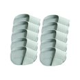 thumbnail image 1 of jinwen Golf Iron Head Covers Set PU Leather Protective Lightweight Golf Head Covers for Light Blue Large, 1 of 9