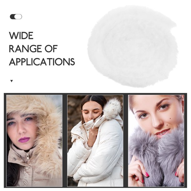 Faux Fur White Ribbon 3-Meters Faux Fur Trimming for DIY Crafting