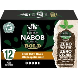 Nabob Pleine ville café noir 100% Des pods compostables