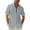 Gris, variante sur cllios Chemises en Lin pour Hommes Guaybera Cubain T-Shirts à Manches Courtes Décontractés Chemises Boutonnées T-Shirts Coupe Régulière Col à Revers Hauts de Plage Chemise d'Été pour Vacances en Camp
