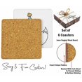 thumbnail image 4 of Inkdotpot Set of 6 Drink Coasters Easy Clean 4-Zoll SquareCoastersCork Base-Reusable- Winter Animals, 4 of 8