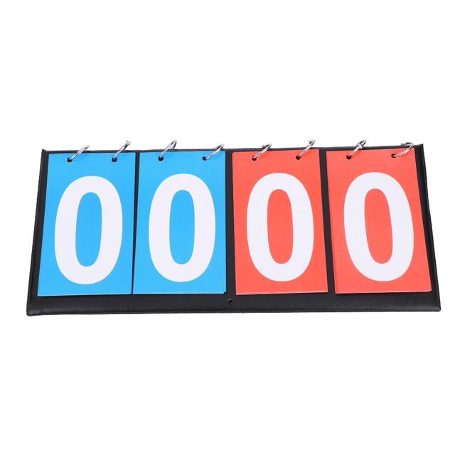 Yosoo 2/3/4 Digit Portable Flip Sports Scoreboard Score Counter for Table Tennis Basketball, Basketball Scoreboard, Portable Scoreboard