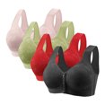 thumbnail image 1 of Plebaso Women's Everyday Bras Front Closure Full Coverage Bra 4 Pack No Underwire Bralettes for Ladies, 1 of 6