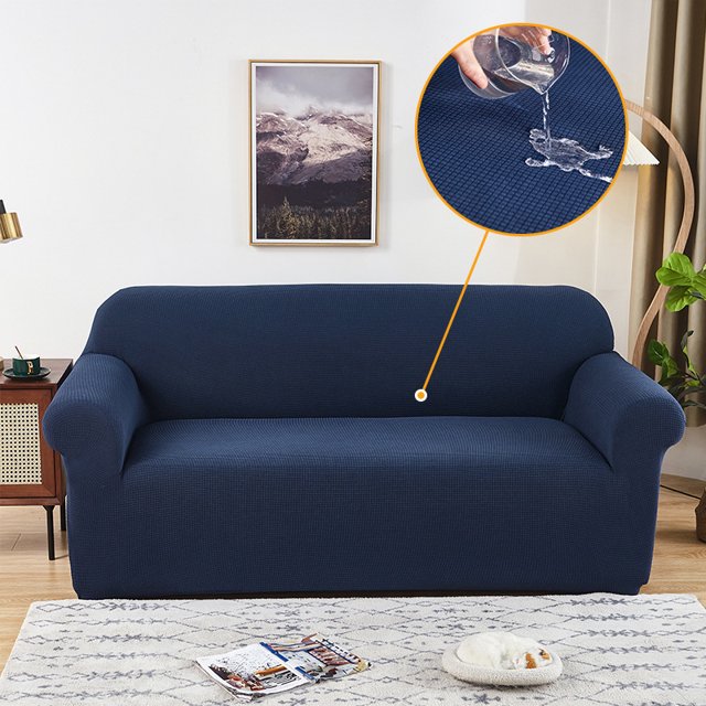 Stretch Sofa Slipcover Sofa Cover Furniture Protector Couch Soft with Elastic Bottom With Jacquard Fabric Small Checks Couch Covers