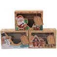 thumbnail image 1 of Coxeer Christmas Candy Box Cute 6PCS Kraft Food Boxes Xmas Cookie Box with Card & Rope, 1 of 10
