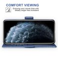 thumbnail image 3 of Wallet Case for iPhone 11 Pro Max 6.5 inch, Blocking Card Slot Stand Shockproof TPU Interior Case PU Leather Magnetic Protect Flip Cover Compatible with iPhone 11 Pro Max 6.5 inch, Blue, 3 of 4