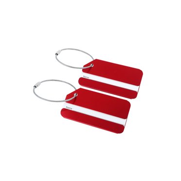 Unique Bargains Étiquettes de Bagage en Aluminium pour Valise, Étiquettes de Sac, Lot de 2/7