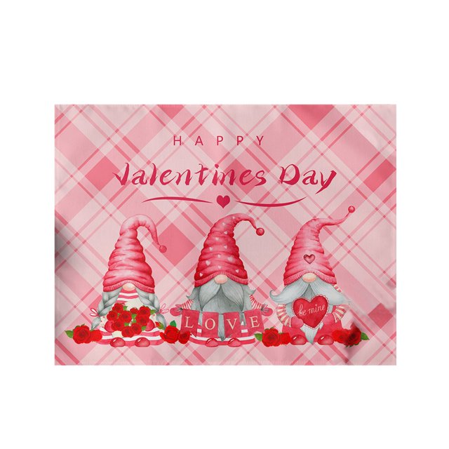 Ensemble de Table de Cuisine pour la Saint-Valentin Napperons à Carreaux Rouges 30X45Cm pour Décoration de Table Napperons Imperméables pour Décoration Intérieure de Cuisine Dîner, Ensemble de Table de Cuisine