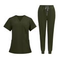 thumbnail image 4 of TISHITA Nursing Uniform Scrub Set Nurse Top and Pants V Neckline Clothes Work Suits XXL, 4 of 8