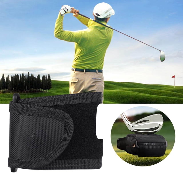 Langgg Golf Rangefinder Strap Magnetic Range Finder Device Bar Rail Black With Hole