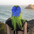 thumbnail image 4 of Iumwxz 6-inch Ribbed Satin Fishtail Double Layered Ribbon Bow Hair Clip For Children's Hair Accessories Hair Clip, 4 of 7
