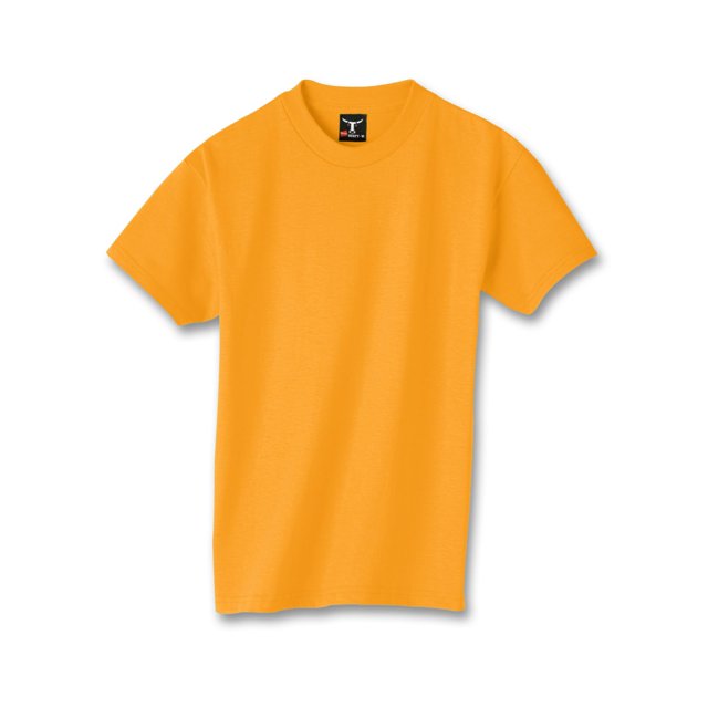 Hanes Beefy-T Boy`s T-Shirt, XS, Gold