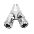 thumbnail image 3 of 2 Way Connector G1/2 Thread Quick Coupler Air Splitter Coupler Carbon Steel  Plated Air Compressor Splitter Air Hose Splitter Coupler, 3 of 8