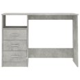 thumbnail image 2 of vidaXL Desk with Drawers Concrete Grey 110x50x76 cm Engineered Wood, 2 of 4