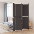 thumbnail image 1 of vidaXL 4-Panel Room Divider Brown 200x220 cm Fabric, 1 of 1