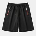 thumbnail image 3 of Hurxie Deals Mens Casual Shorts Solid Color Drawstring Athletic Short Pants with Pocket Black,L, 3 of 6