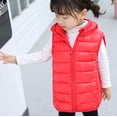 thumbnail image 3 of MIASHUI Vestes d'Hiver pour Enfants, Bébé Garçons Filles, Chaud Sans Manches à Capuche, Rouge, 4-5 Ans, 3 of 3