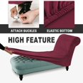 thumbnail image 4 of 2024 Velvet Armless Chaise Lounge Slipcover Stretch Sofa Slip Cover Furniture Protector, 4 of 8