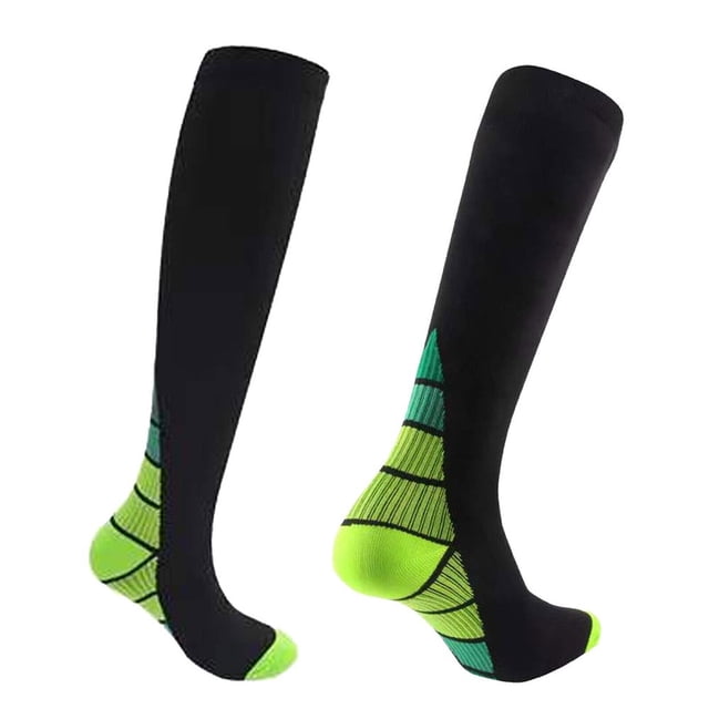 1 pair Compression Socks For Men & Women Varicose Veins Anti-Fatigue Flight Running Gray-S/M