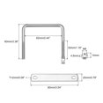 thumbnail image 2 of Unique Bargains Square U-Bolts 2 Sets 62mm Inner Width 60mm Length M6 304 Stainless Steel U Clamp Bolt, 2 of 5