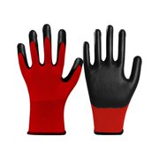 Protective Gloves for Oil and Alkali Handling – Durable Blue Rubber Work Gloves for Industrial Use and Heavy-Duty