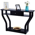 thumbnail image 2 of Costway Table Console d'Appoint Noire pour Canapé, Entrée, Couloir, Hall, Mobilier avec Tiroir, 2 of 8