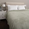 thumbnail image 2 of Jacquard Velvet Touch Blanket, Green 98" x 112", 2 of 5