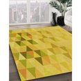thumbnail image 3 of Ahgly Company Tapis d'Intérieur Rectangulaire Transitionnel Jaune Lavable à la Machine, 7 Pieds x 9 Pieds, 3 of 7