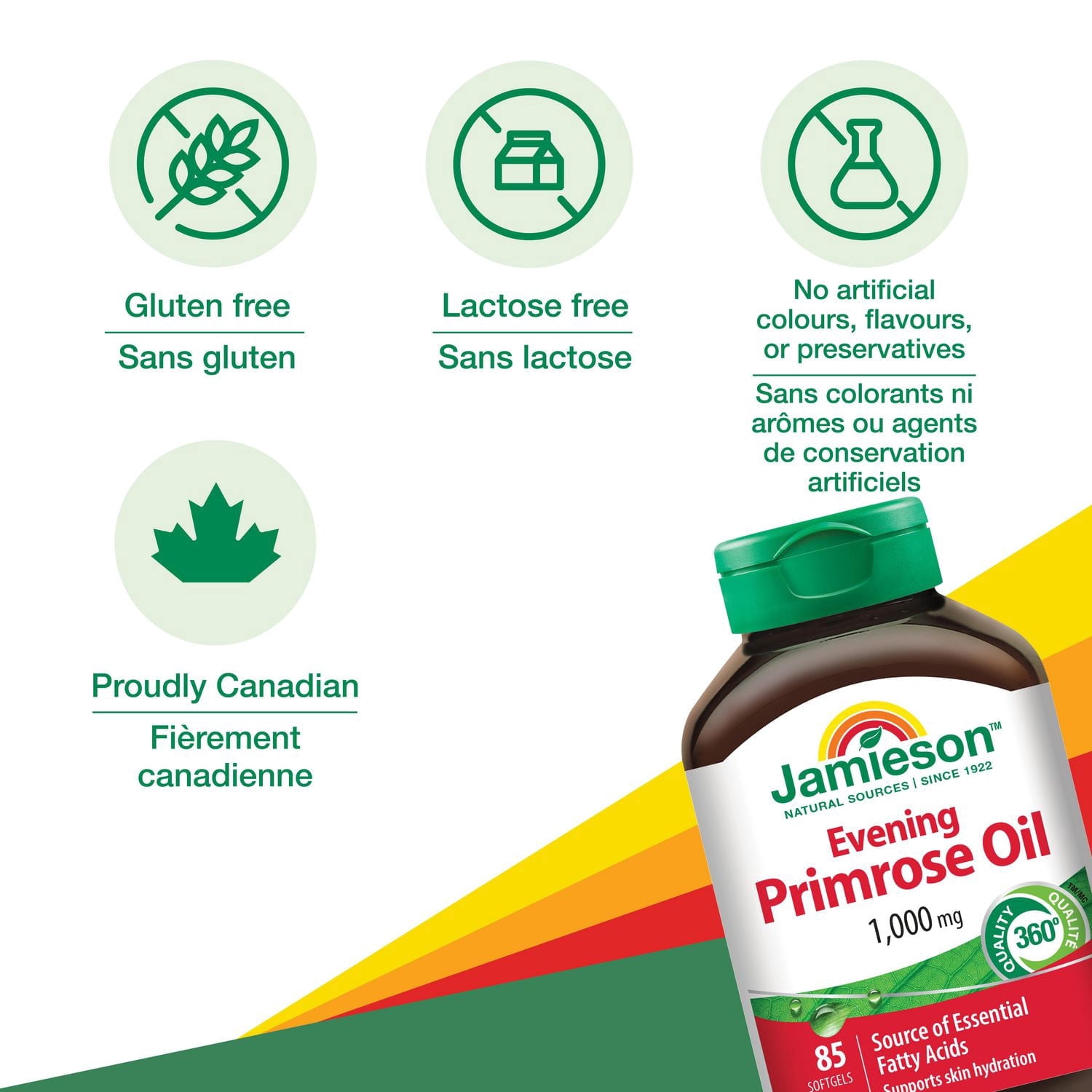 Jamieson Evening Primrose Oil 1,000 mg, 85 Softgels