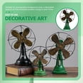 thumbnail image 2 of QUTETNVintage Décoration Intérieure Ventilateurs Bureau Oscillant Décorations Rétro Vert, 2 of 8