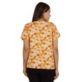 thumbnail image 4 of Moomaya T-Shirts Teinture sur Nœuds à Manches Courtes Froncées pour Femmes Col en V Décontracté en Jersey, 4 of 8