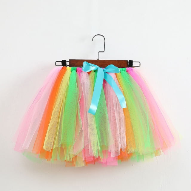 Mefallenssiah Jupe Princesse en Tulle Multicolore pour Bébé Fille