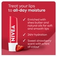thumbnail image 2 of NIVEA Strawberry Shine Tinted Caring 24H Moisture Lip Balm Sticks, 2 x 4.8g pack, 2 of 9