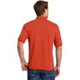 thumbnail image 3 of Hanes Cotton-Blend Men`s Jersey Polo, M, Orange, 3 of 6
