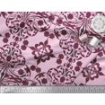 thumbnail image 3 of Soimoi Crepe Silk Fabric Moroccan Damask Decor Fabric Printed Yard 42 Inch Wide, 3 of 3